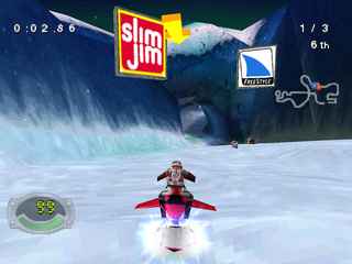Jet Moto 3 | PlayStation | gameplay screenshot | region=North America | source-country= | zypher-v2 | moby-d7233ae9cb40 | Data by MobyGames.com