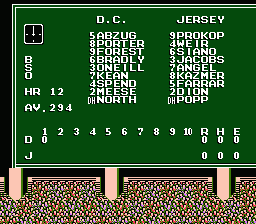 
Bases Loaded II: Second Season | NES | gameplay screenshot | Data by MobyGames.com