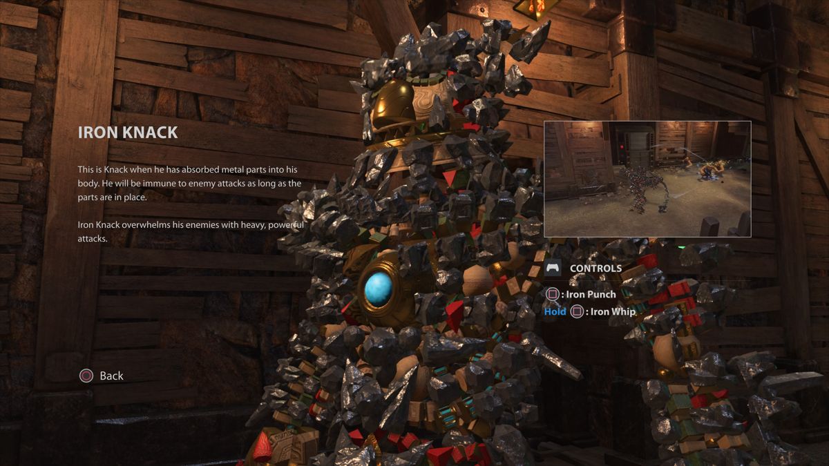 Knack II | PlayStation 4 | gameplay screenshot | region=North America | source-country= | zypher-v2 | moby-5abb0098e515 | Data by MobyGames.com