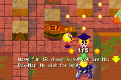 
Ms. Pac-Man Maze Madness | Game Boy Advance | gameplay screenshot | Data by MobyGames.com