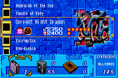 
Yu-Gi-Oh!: Worldwide Edition - Stairway to the Destined Duel | Game Boy Advance | gameplay screenshot | Region: North America | source-country= | Data by MobyGames.com