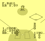 Bases Loaded | Game Boy | gameplay screenshot | region=North America | source-country= | zypher-v2 | moby-ba7fd984173c | Data by MobyGames.com