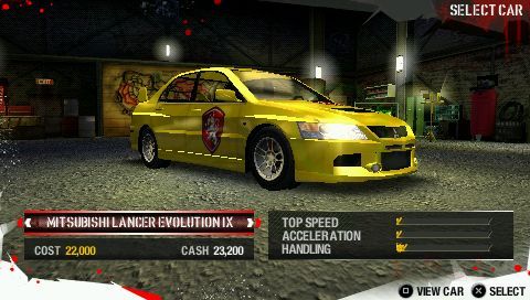 Need for Speed: Carbon - Own the City | PSP | gameplay screenshot | region=North America | source-country= | zypher-v2 | moby-0129d34e0d28 | Data by MobyGames.com