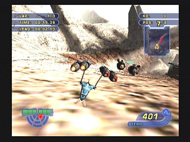 Star Wars: Racer Revenge | PlayStation 2 | gameplay screenshot | region=North America | source-country= | zypher-v2 | moby-9926fc15f901 | Data by MobyGames.com