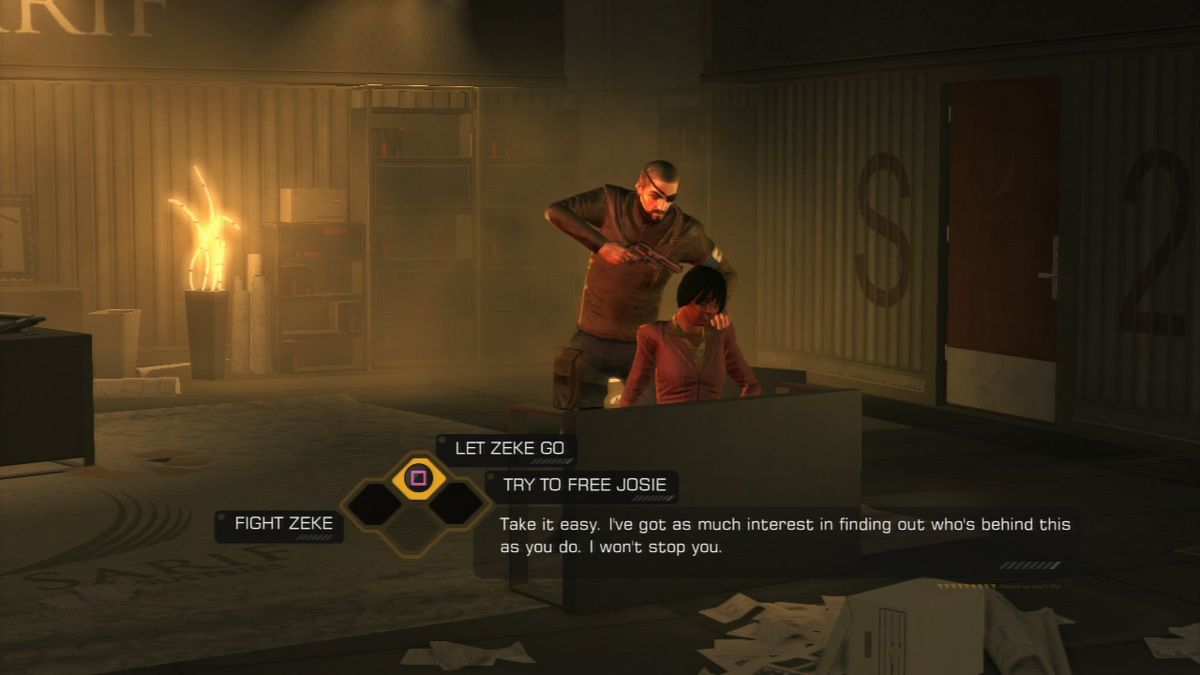 Deus Ex: Human Revolution | PlayStation 3 | gameplay screenshot | Region: North America | source-country= | Data by MobyGames.com