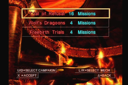 
MechWarrior 2: 31st Century Combat | PlayStation | gameplay screenshot | Data by MobyGames.com