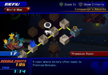 Kingdom Hearts: Re:Chain of Memories | PlayStation 2 | gameplay screenshot | region=North America | source-country= | zypher-v2 | moby-5210aa28c283 | Data by MobyGames.com
