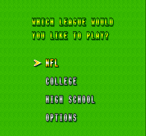 Super Play Action Football | SNES | gameplay screenshot | region=North America | source-country= | zypher-v2 | moby-66d2566b0228 | Data by MobyGames.com