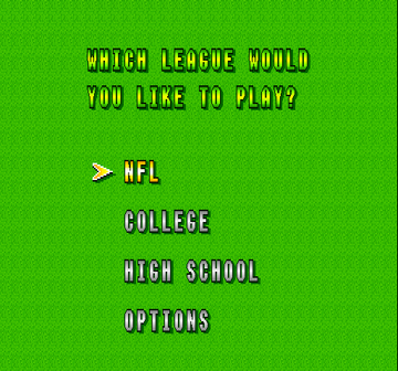 Super Play Action Football | SNES | gameplay screenshot | region=North America | source-country= | zypher-v2 | moby-66d2566b0228 | Data by MobyGames.com