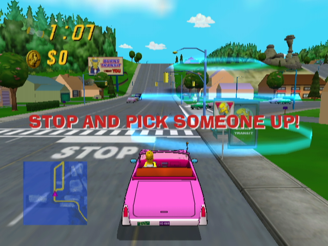 
The Simpsons: Road Rage | GameCube | gameplay screenshot | Data by MobyGames.com