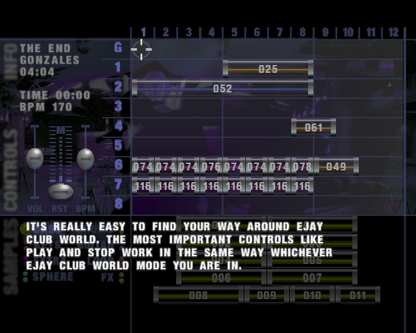 
eJay ClubWorld | PlayStation 2 | gameplay screenshot | Region: North America | source-country= | Data by MobyGames.com