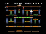 
BurgerTime | NES | gameplay screenshot | Data by MobyGames.com