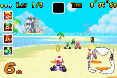 Mario Kart: Super Circuit | Game Boy Advance | gameplay screenshot | region=North America | source-country= | zypher-v2 | moby-224b05cb39a6 | Data by MobyGames.com