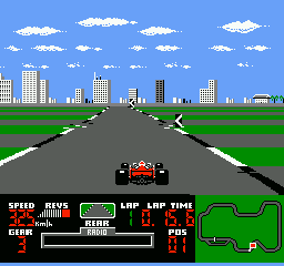 
Ferrari Grand Prix Challenge | NES | gameplay screenshot | Data by MobyGames.com