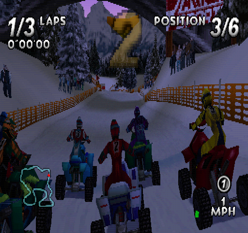 
ATV: Quad Power Racing | PlayStation | gameplay screenshot | Region: North America | source-country= | Data by MobyGames.com