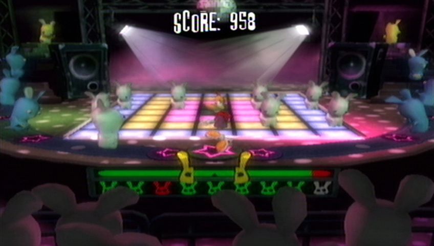 Rayman: Raving Rabbids | Wii | gameplay screenshot | region=North America | source-country= | zypher-v2 | moby-4630798001df | Data by MobyGames.com