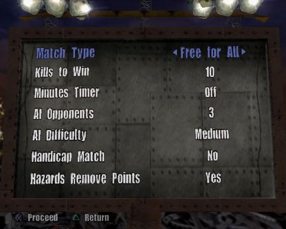 
WWE Crush Hour | PlayStation 2 | gameplay screenshot | Region: North America | source-country= | Data by MobyGames.com