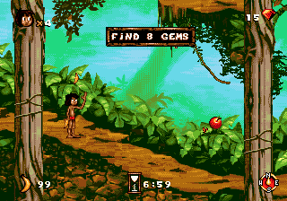 
Disney's The Jungle Book | Genesis | gameplay screenshot | Data by MobyGames.com