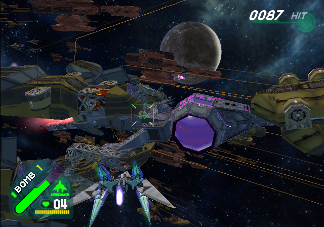 Star Fox Assault | GameCube | gameplay screenshot | region=North America | source-country= | zypher-v2 | moby-541ed239ffea | Data by MobyGames.com