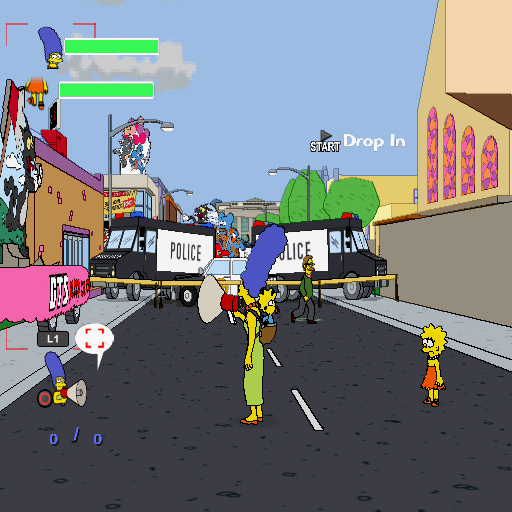 The Simpsons Game | PlayStation 2 | gameplay screenshot | region=North America | source-country= | zypher-v2 | moby-e3f8de6e7a26 | Data by MobyGames.com