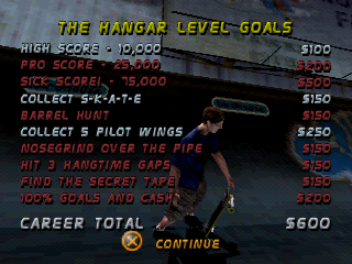 
Tony Hawk's Pro Skater 2 | PlayStation | gameplay screenshot | Region: North America | source-country= | Data by MobyGames.com
