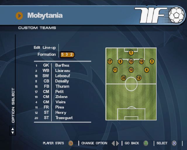 
World Tour Soccer 2002 | PlayStation 2 | gameplay screenshot | Data by MobyGames.com