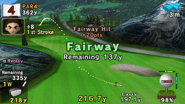 Hot Shots Golf: Open Tee | PSP | gameplay screenshot | region=North America | source-country= | zypher-v2 | moby-ebd7214ea9f1 | Data by MobyGames.com