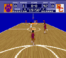 NCAA Basketball | SNES | gameplay screenshot | region=North America | source-country= | zypher-v2 | moby-089947fb07f4 | Data by MobyGames.com