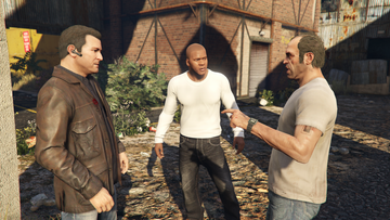 
Grand Theft Auto V | Xbox One | gameplay screenshot | Region: North America | source-country= | Data by MobyGames.com