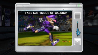 Mario Strikers Charged | Wii | gameplay screenshot | region=North America | source-country= | zypher-v2 | moby-047500bfe908 | Data by MobyGames.com