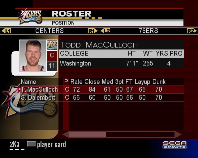 
NBA 2K3 | PlayStation 2 | gameplay screenshot | Region: North America | source-country= | Data by MobyGames.com
