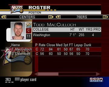 
NBA 2K3 | PlayStation 2 | gameplay screenshot | Region: North America | source-country= | Data by MobyGames.com