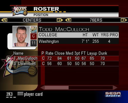 
NBA 2K3 | PlayStation 2 | gameplay screenshot | Region: North America | source-country= | Data by MobyGames.com