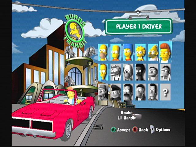 
The Simpsons: Road Rage | GameCube | gameplay screenshot | Data by MobyGames.com