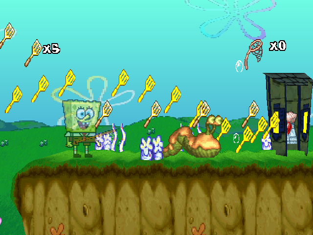 SpongeBob SquarePants: SuperSponge | PlayStation | gameplay screenshot | region=North America | source-country= | zypher-v2 | moby-1b02a5c92687 | Data by MobyGames.com
