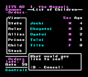 
Genghis Khan | NES | gameplay screenshot | Data by MobyGames.com