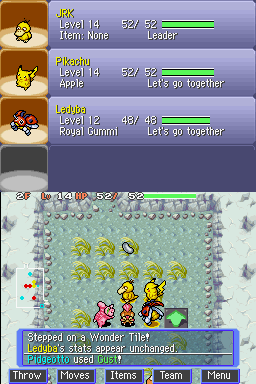 
Pokémon Mystery Dungeon: Blue Rescue Team | Nintendo DS | gameplay screenshot | Data by MobyGames.com