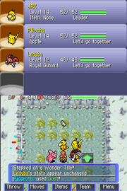 
Pokémon Mystery Dungeon: Blue Rescue Team | Nintendo DS | gameplay screenshot | Data by MobyGames.com