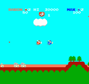 
Sky Kid | NES | gameplay screenshot | Data by MobyGames.com