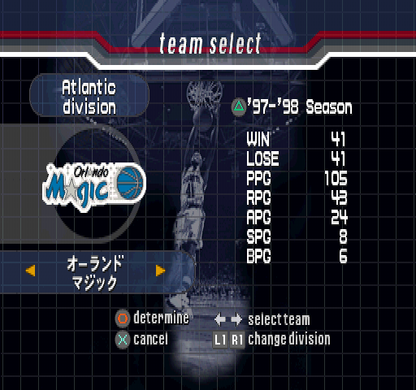 NBA in the Zone '99 | PlayStation | gameplay screenshot | region=North America | source-country= | zypher-v2 | moby-fbb459525ae1 | Data by MobyGames.com