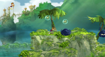 Rayman Origins | Wii | gameplay screenshot | region=North America | source-country= | zypher-v2 | moby-3898cd2046e5 | Data by MobyGames.com