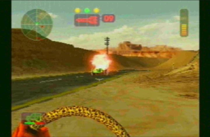 Vigilante 8 | PlayStation | gameplay screenshot | region=North America | source-country= | zypher-v2 | moby-2b6807e77ac8 | Data by MobyGames.com