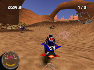 Jet Moto 2 | PlayStation | gameplay screenshot | region=North America | edition=greatest hits | source-country= | zypher-v2 | moby-5f3f09fcea05 | Data by MobyGames.com