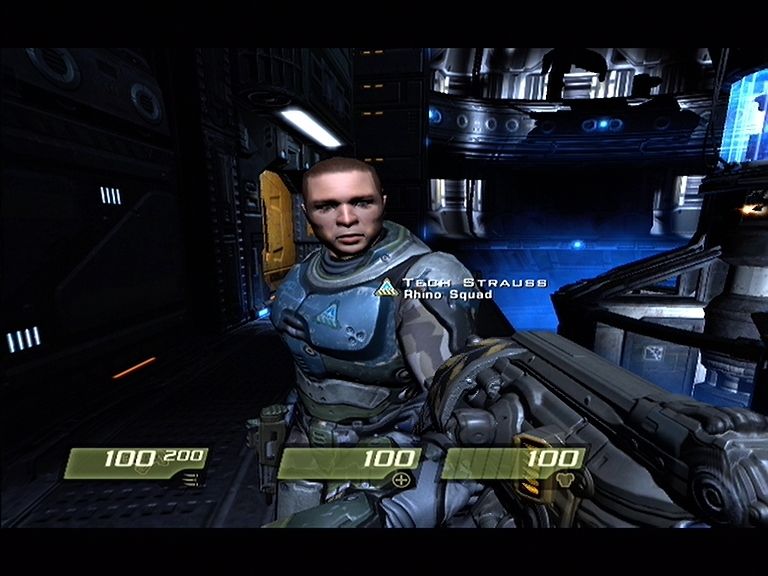 Quake 4 | Xbox 360 | gameplay screenshot | region=North America | source-country= | zypher-v2 | moby-52f7faaecbd9 | Data by MobyGames.com