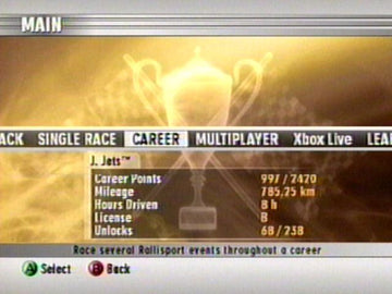 RalliSport Challenge 2 | Xbox | gameplay screenshot | region=North America | source-country= | zypher-v2 | moby-e6ef170a9785 | Data by MobyGames.com