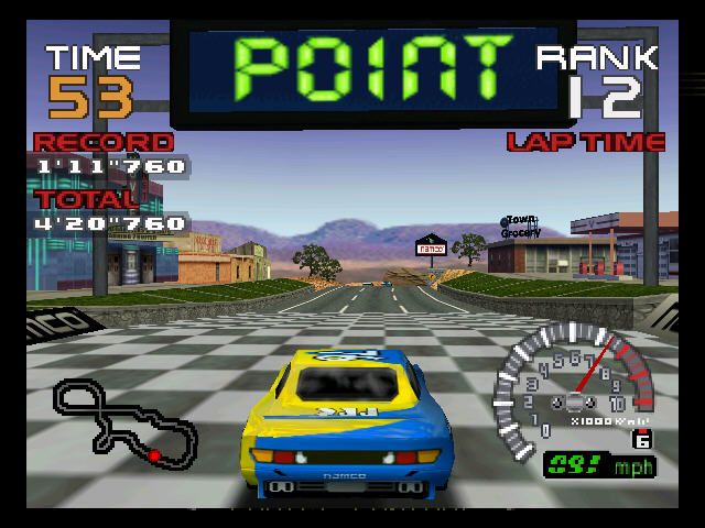 
Ridge Racer 64 | Nintendo 64 | gameplay screenshot | Data by MobyGames.com