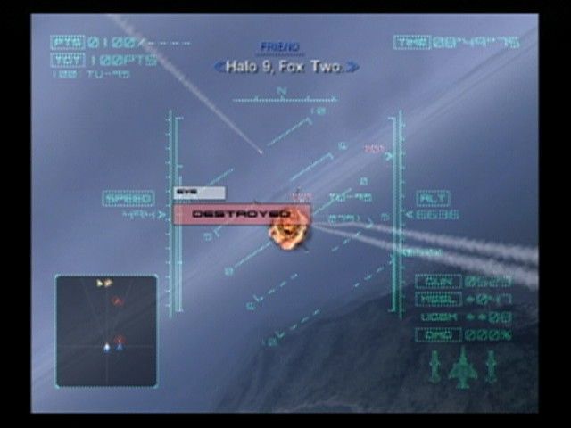 Ace Combat 04: Shattered Skies | PlayStation 2 | gameplay screenshot | region=North America | source-country= | zypher-v2 | moby-9b775858b3a3 | Data by MobyGames.com