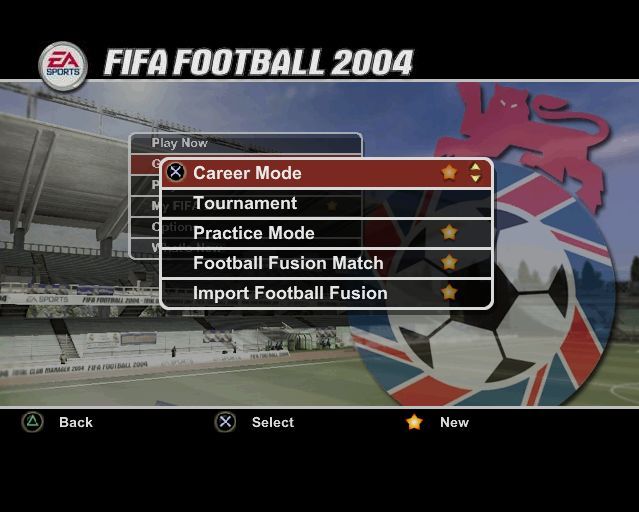 FIFA Soccer 2004 | PlayStation 2 | gameplay screenshot | Region: North America | source-country= | Data by MobyGames.com