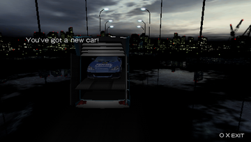 Ridge Racer | PSP | gameplay screenshot | region=North America | source-country= | zypher-v2 | moby-707aa414bab6 | Data by MobyGames.com