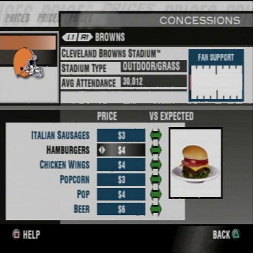 Madden NFL 2004 | PlayStation 2 | gameplay screenshot | region=North America | source-country= | zypher-v2 | moby-1eba6d1e4878 | Data by MobyGames.com